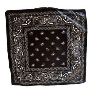 Black Paisley Bandana